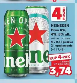 Kaufland Piwo Heineken Original 5% alk. 4-pak oferta