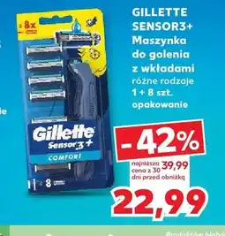 Kaufland Maszynka do golenia z wkładami Gillette Sensor3+ 9-pak oferta