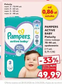 Kaufland Pieluchy Pampers active baby oferta