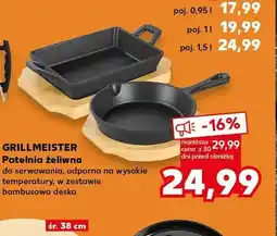 Kaufland Patelnia żeliwna GRILLMEISTER z bambusową deską oferta