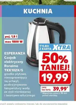 Kaufland Czajnik elektryczny Roraima TKK102X/S ESPERANZA oferta