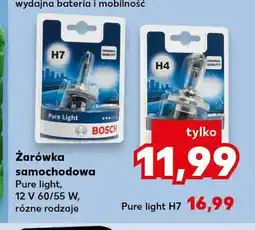 Kaufland Żarówka samochodowa BOSCH Pure light H4 12V 60/55W oferta