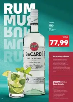 Kaufland Rum Bacardi Carta Blanca 37,5% alk oferta