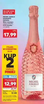 Kaufland Wino musujące różowe półsłodkie Michel Angelo Spumante Crystal oferta