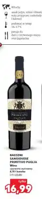 Kaufland Wino czerwone wytrawne Bacconi Sangiovese Primitivo Puglia oferta