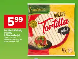 Hitpol Tortilla Develey Funtastic grilled 250-296g 4-pak 25cm oferta
