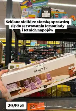 Biedronka Szklane słoiki na napoje ze słomką SMUKEE HOME oferta