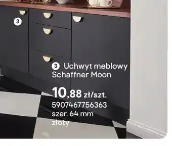 Castorama Uchwyt meblowy Schaffner Moon szer. 64mm złoty oferta