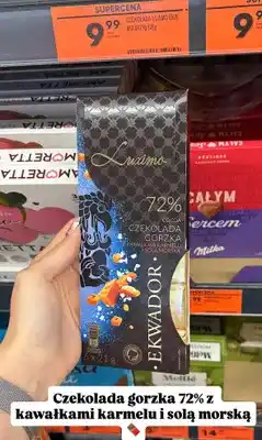 Biedronka Czekolada gorzka Luximo Ekwador 72% z kawałkami karmelu i solą morską 6-pak oferta