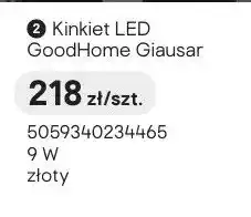 Castorama Kinkiet LED GoodHome Giausar 9W złoty oferta