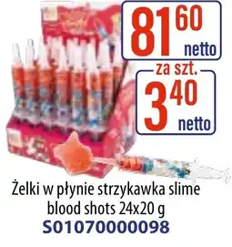 AT Żelki w płynie strzykawka slime blood shots oferta