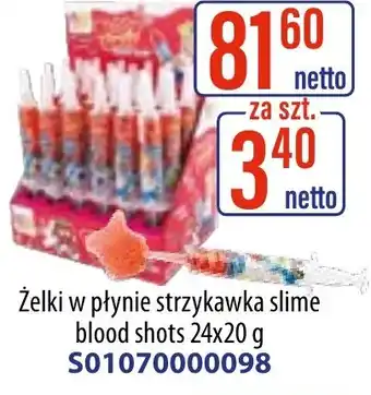 AT Żelki w płynie strzykawka slime blood shots oferta
