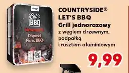 Kaufland Grill jednorazowy z węglem drzewnym, podpałką i rusztem aluminiowym COUNTRYSIDE LET'S BBQ oferta