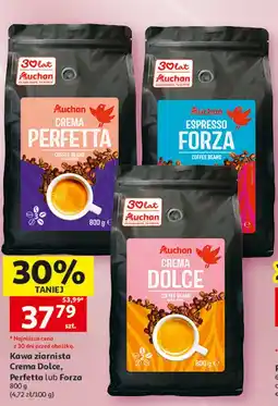 Auchan Kawa ziarnista Crema Dolce, Perfetta lub Forza Auchan oferta