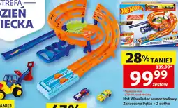 Auchan Hot Wheels tor samochodowy Zakręcona Pętla + 2 autka oferta