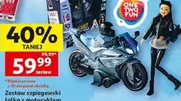 Auchan Zestaw szpiegowski lalka z motocyklem oferta