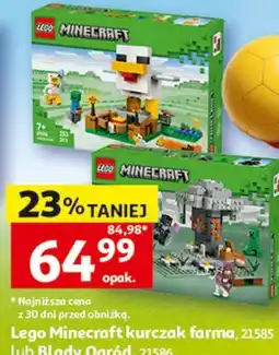 Auchan Lego Minecraft kurczak farma, 21585 lub Blady Ogród, 21586 oferta