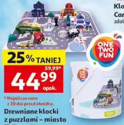 Auchan Drewniane klocki z puzzlami - miasto oferta