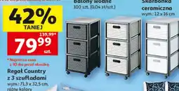 Auchan Regał Country z 3 szufladami oferta