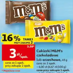Auchan Cukierki M&M's czekoladowe lub orzechowe oferta