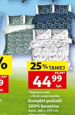 Auchan Komplet pościeli 100% bawełna oferta