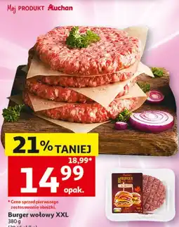 Auchan Burger wołowy XXL oferta
