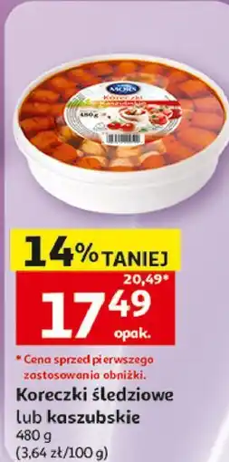 Auchan Koreczki śledziowe lub kaszubskie oferta