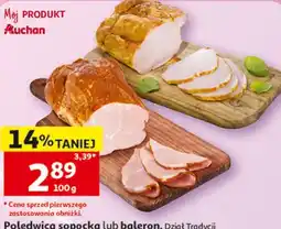 Auchan Polędwica sopocka lub baleron oferta