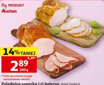 Auchan Polędwica sopocka lub baleron oferta