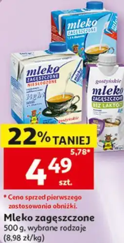 Auchan Mleko zagęszczone Gostyńskie oferta