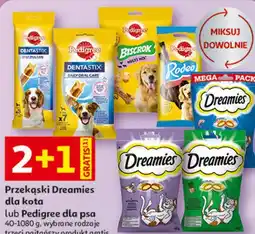 Auchan Przekąski Dreamies dla kota lub Pedigree dla psa oferta
