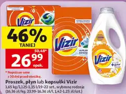 Auchan Proszek, płyn lub kapsułki Vizir oferta