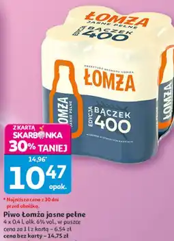 Auchan Piwo Łomża jasne pełne oferta
