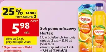 Auchan Sok pomarańczowy Hortex oferta