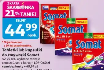 Auchan Tabletki lub kapsułki do zmywarki Somat oferta