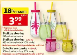Auchan Słoik ze słomką lub Butelka ze słomką actuel oferta