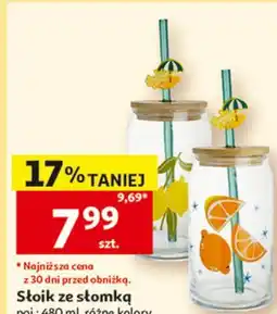 Auchan Słoik ze słomką actuel oferta