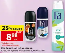 Auchan Deo Fa roll-on lub w sprayu oferta
