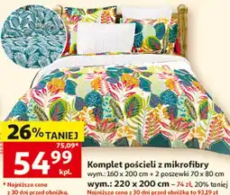 Auchan Komplet pościeli z mikrofibry oferta