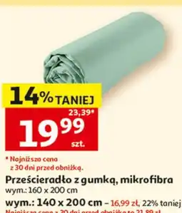 Auchan Prześcieradło z gumką, mikrofibra oferta
