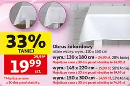 Auchan Obrus żakardowy oferta