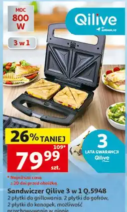 Auchan Sandwiczer Qilive 3 w 1 Q.5948 oferta