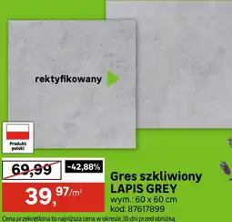 Leroy Merlin Gres szkliwiony LAPIS GREY oferta