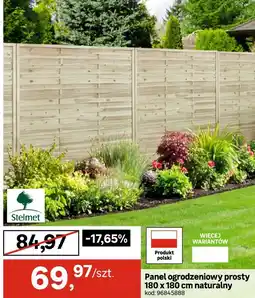 Leroy Merlin Panel ogrodzeniowy prosty 180 x 180 cm naturalny oferta