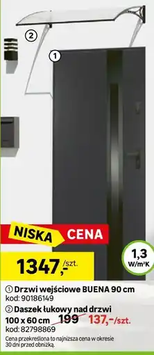 Leroy Merlin Drzwi wejściowe BUENA 90 cm oferta