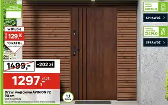 Leroy Merlin Drzwi wejściowe AVINION 72 90 cm oferta