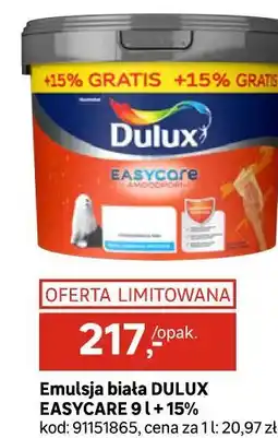 Leroy Merlin Emulsja biała DULUX EASYCARE 9 l + 15% oferta