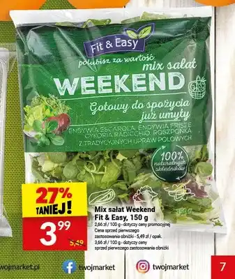 Twój Market Mix sałat Weekend Fit & Easy oferta