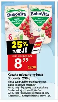 Twój Market Kaszka mleczno-ryżowa Bobovita jabłko-banan oferta
