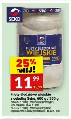 Twój Market Filety śledziowe wiejskie z cebulką Seko oferta